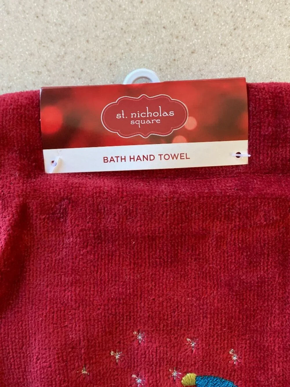 NWT St. Nicholas Hand Towels 4 pc. Set - Holiday Theme Snowmen 